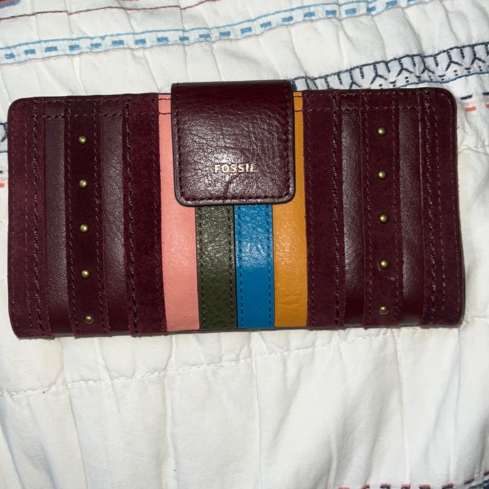 Burgundy Fossil wallet